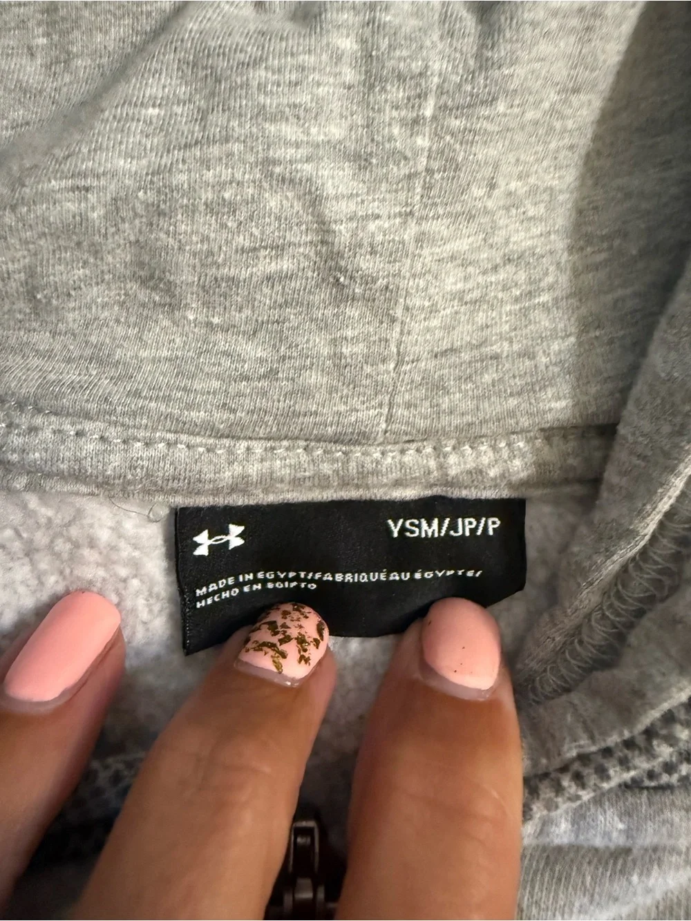 Under Armour Grey Zip-Up Hoodie with Black Logo